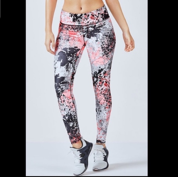 Fabletics Pants - Fabletics Salar Splatter Pink Print Choice Legging